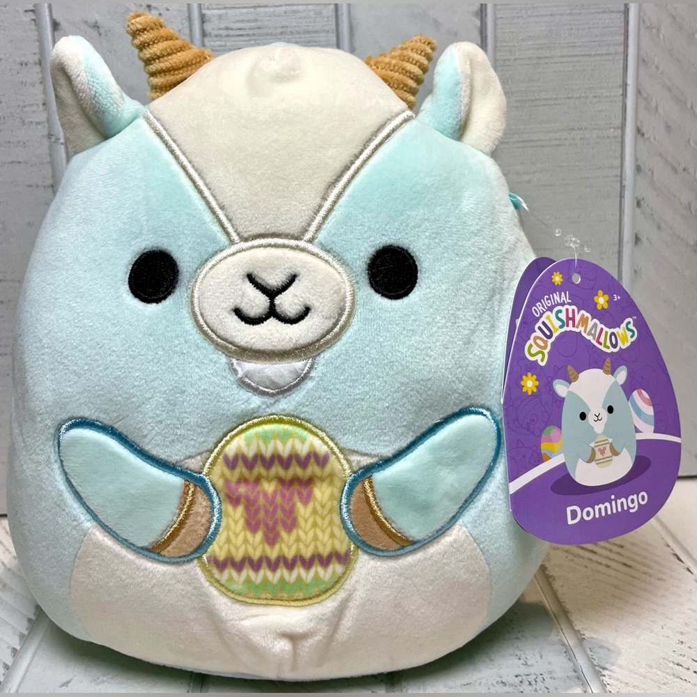 Squishmallows 8” Domingo The Goat With Easter Egg Spring Plush Stuffed Animal